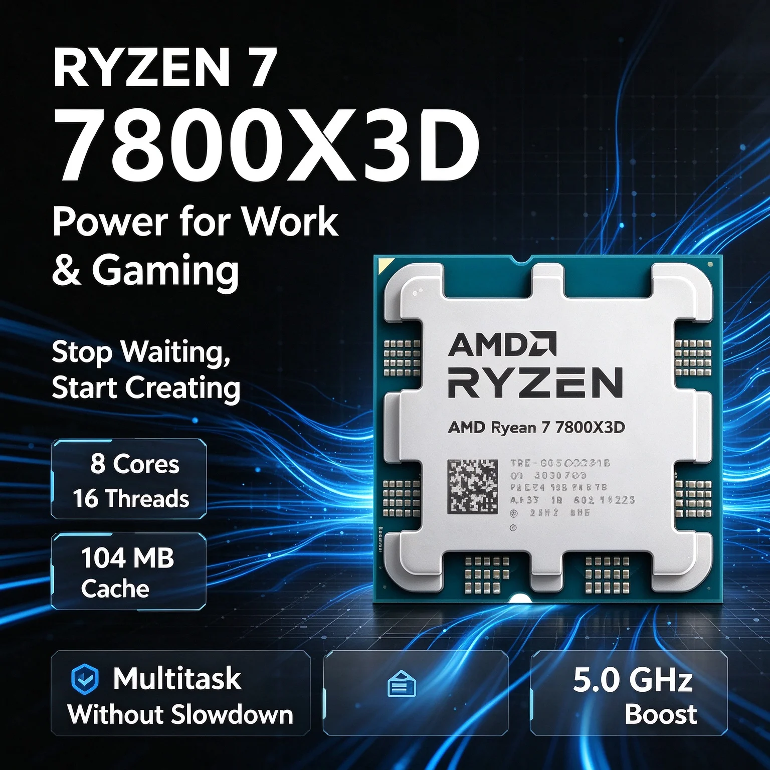 Amd Cpu Ryzen 7 - AMD Ryzen 7 7800X3D, CPU per